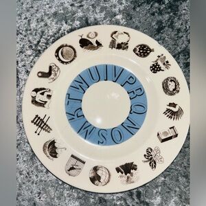 Wedgwood Martha Stewart alphabet plate